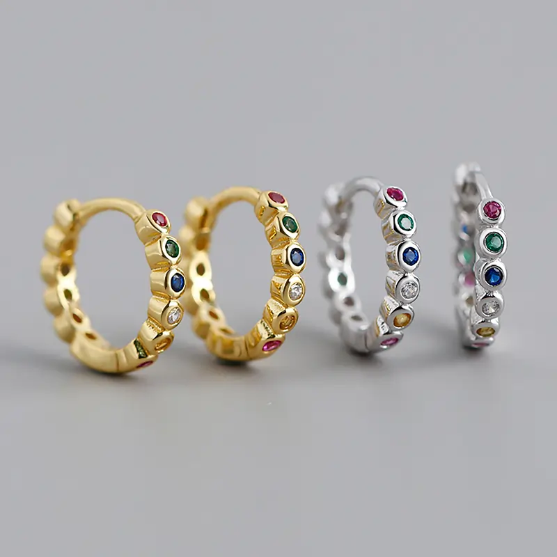 Cercei - Cercei din Argint Spectrum Hoops Gold