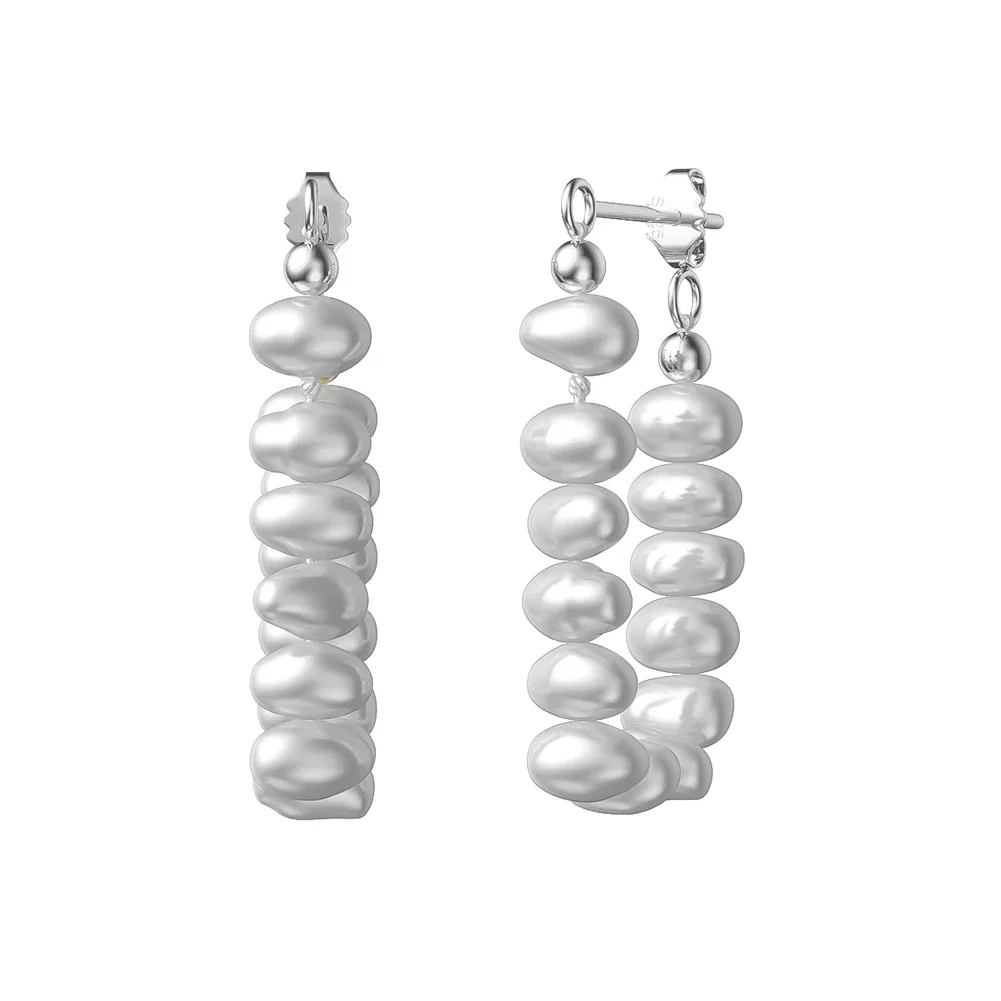 Cercei Perle - Cercei Silver Baroque Pearl Drop