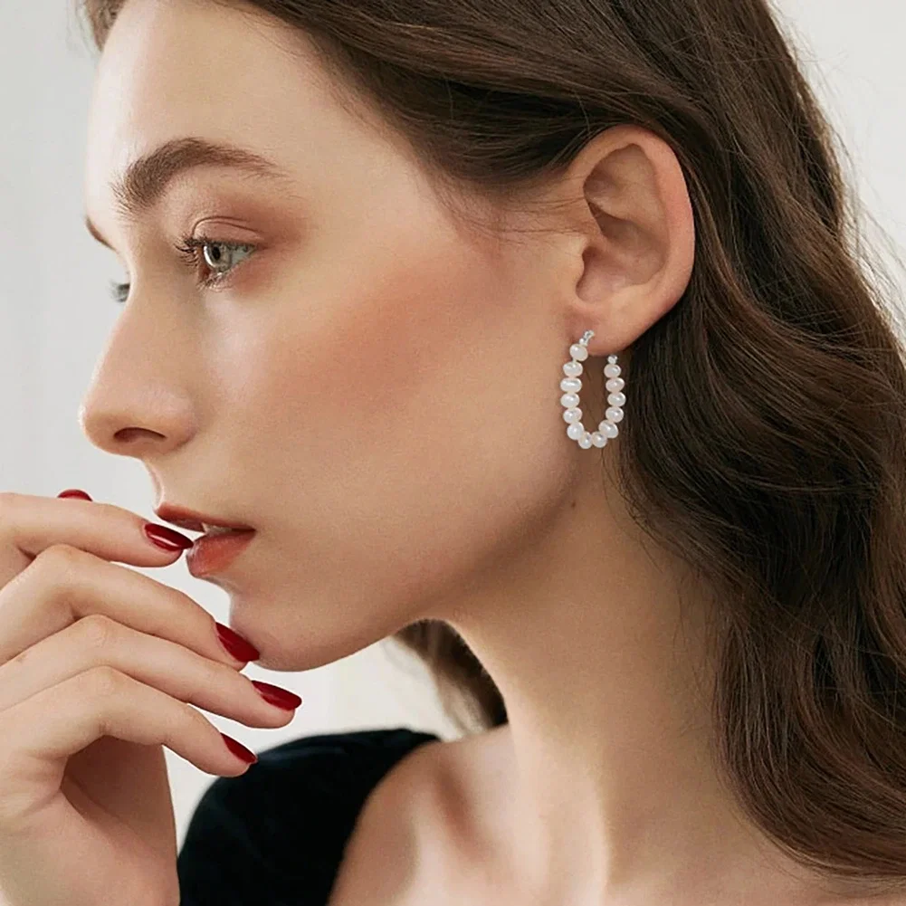 Cercei Perle - Cercei Silver Baroque Pearl Drop