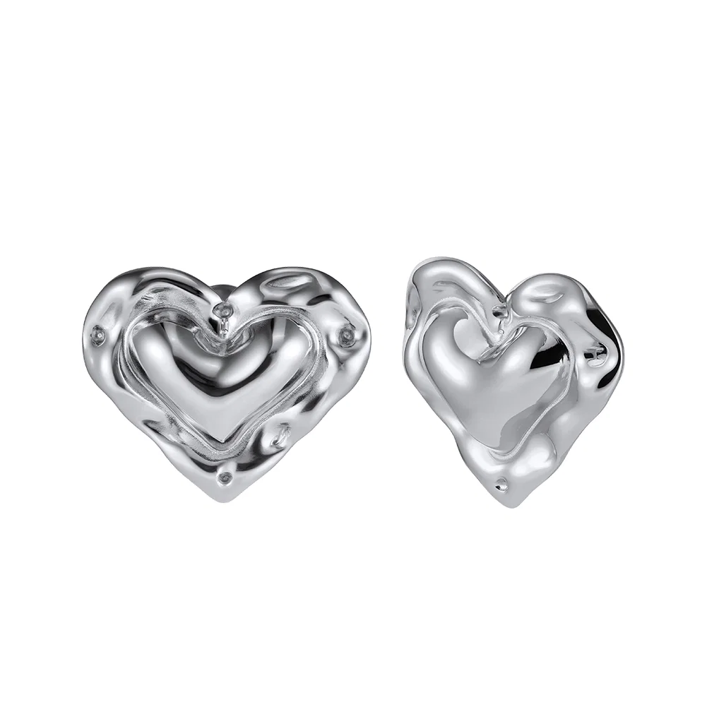 Cercei Statement - Cercei Statement Bold Heart Argintiu