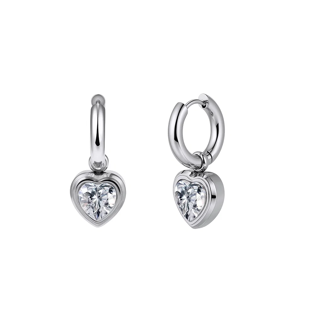Cercei Statement - Cercei Statement cu Cristal Zirconiu Amor Argintiu