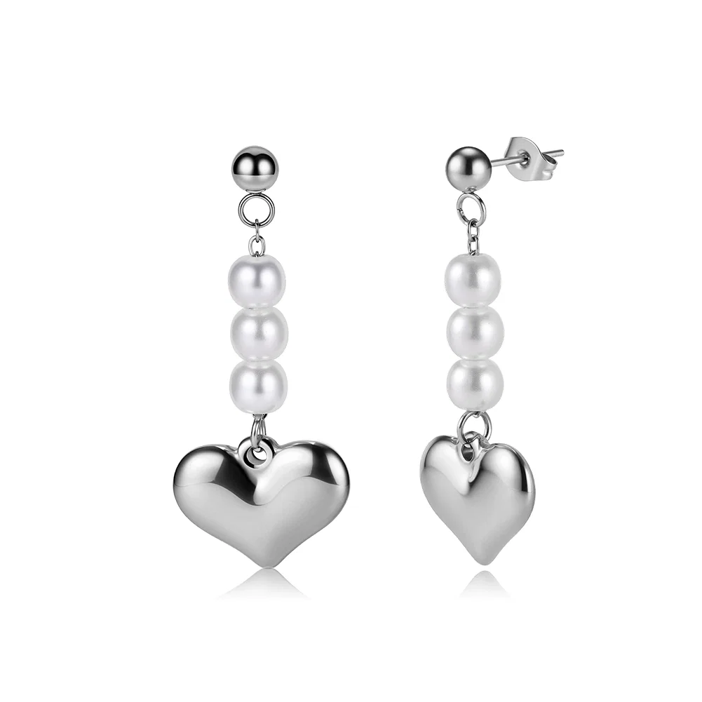 Cercei Statement - Cercei Statement cu Perle Shell Amour Argintiu