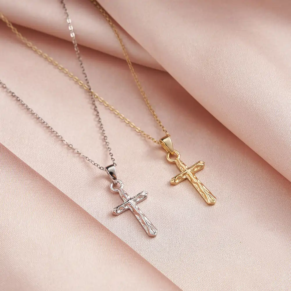 Produse Noi - Colier din Argint Cross Pendant Gold