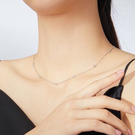 Coliere din argint - Colier din argint Crystal String