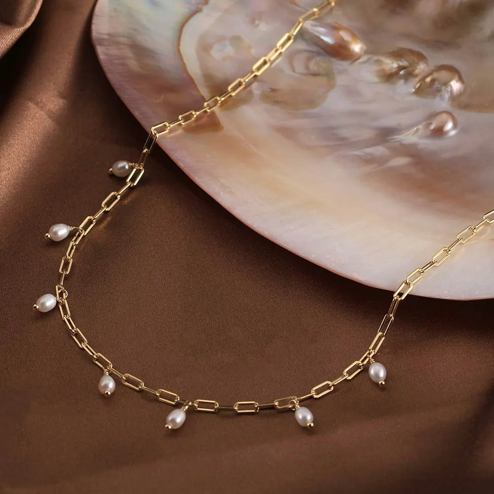Coliere din argint - Colier din Argint cu Perle Naturale de Cultură Bold Pearls