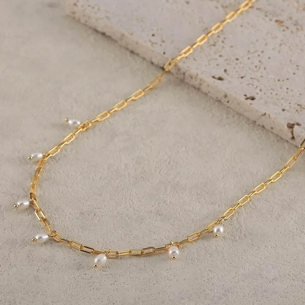 Coliere din argint - Colier din Argint cu Perle Naturale de Cultură Bold Pearls