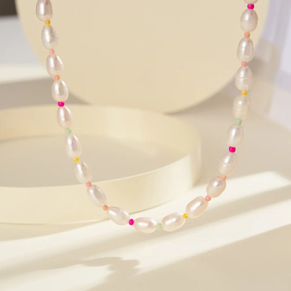 Coliere din argint - Colier din Argint cu Perle Naturale de Cultură Color Pop Pearls