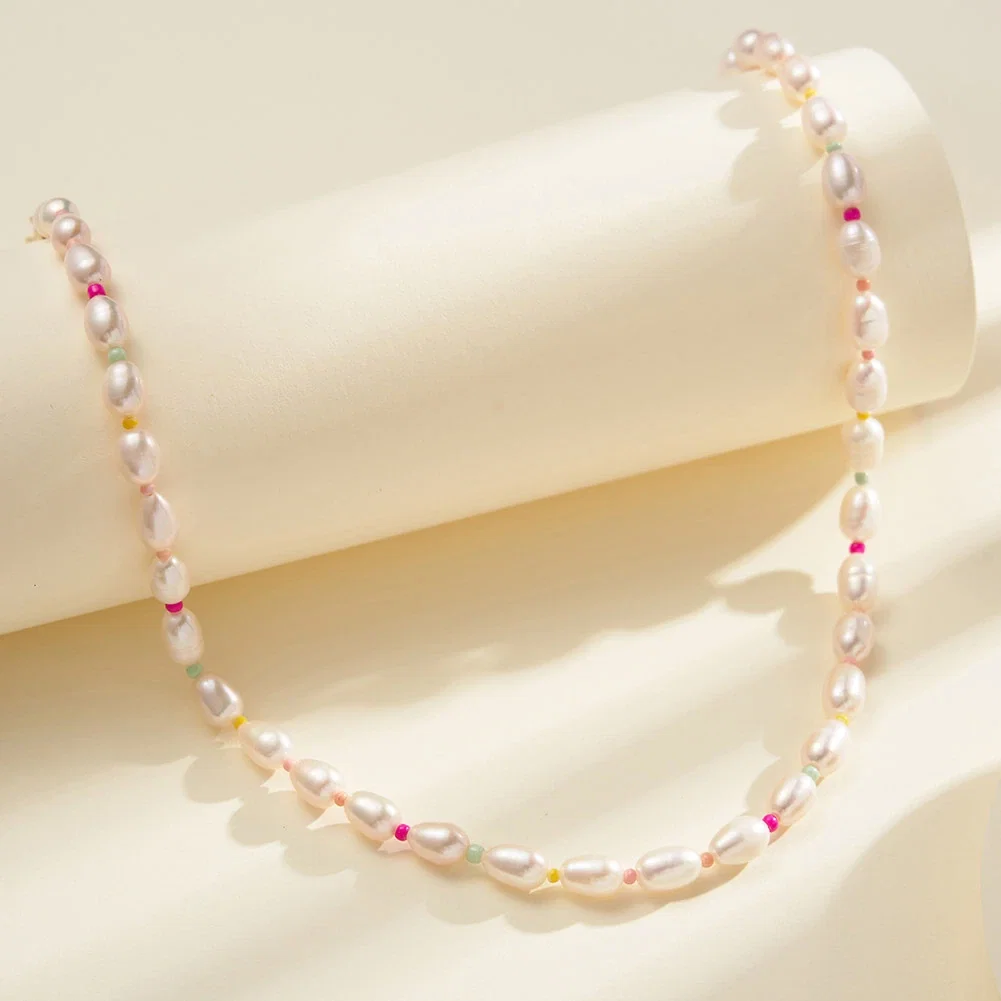 Coliere din argint - Colier din Argint cu Perle Naturale de Cultură Color Pop Pearls