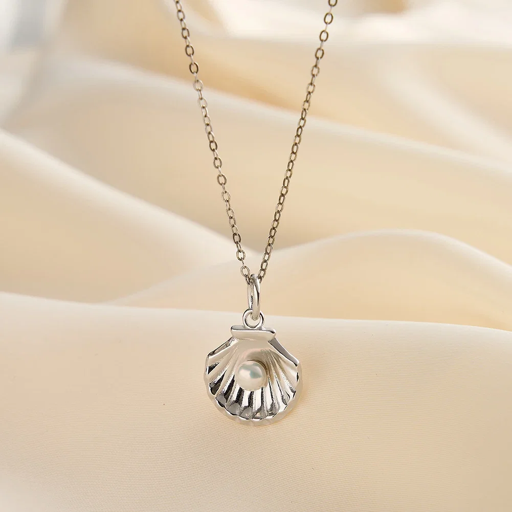 Coliere din argint - Colier din Argint cu Perle Naturale de Cultură Ocean Glow Silver