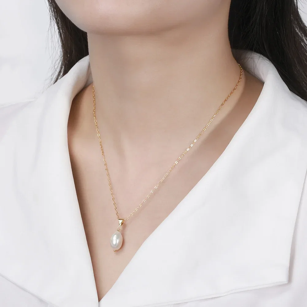 Coliere din argint - Colier din Argint cu Perle Naturale de Cultură Classic Pearl Silver