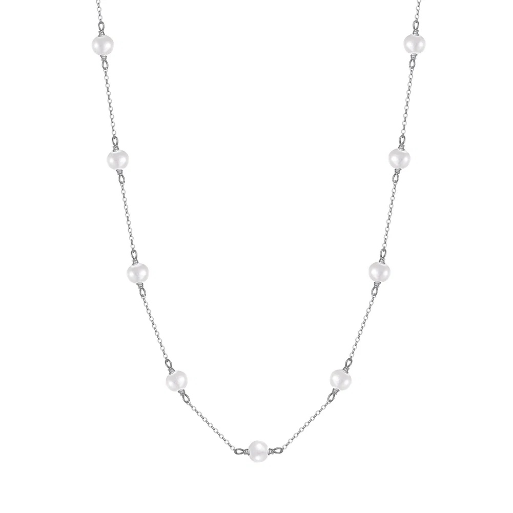 Coliere din argint - Colier din Argint cu Perle Naturale de Cultură Dot Harmony Silver