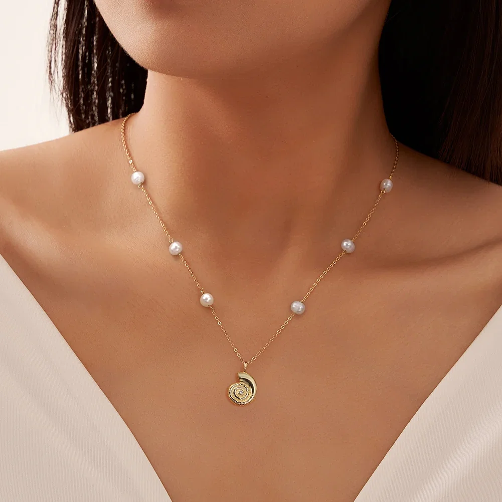 Coliere din argint - Colier din Argint cu Perle Naturale de Cultură Spiral Pearl Silver