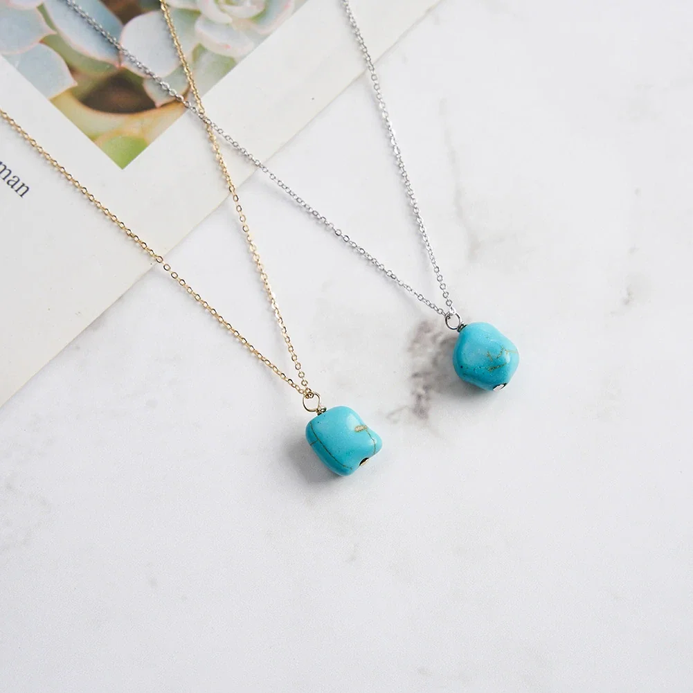 Coliere din argint - Colier din Argint cu Piatră Naturală Turcoaz Silver Pendant