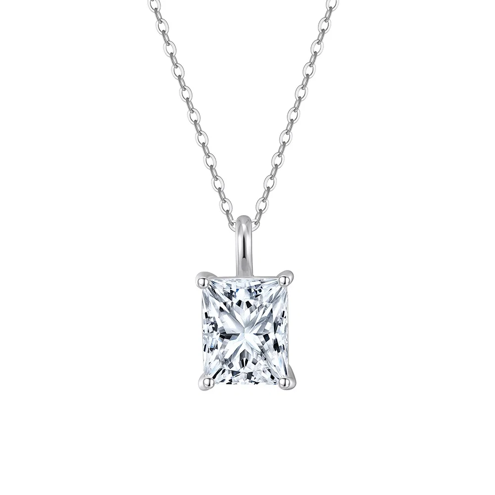 Coliere din argint - Colier din argint cu zirconiu Radiant Solitaire Argintiu