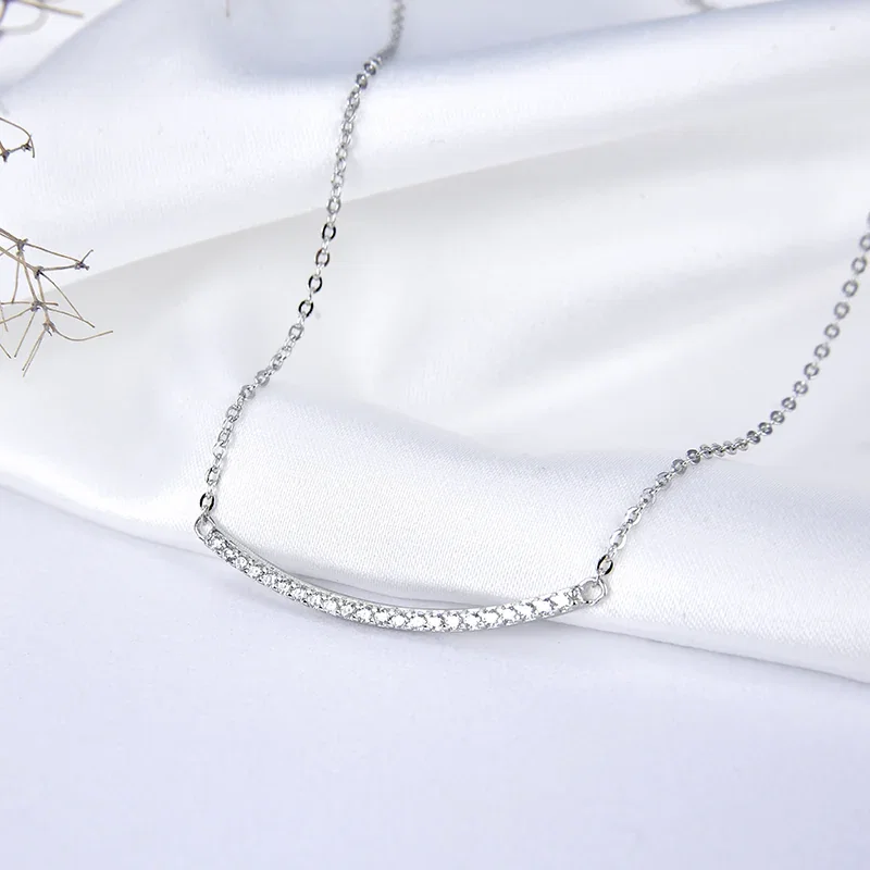 Coliere din argint - Colier din Argint Curved Bar Silver