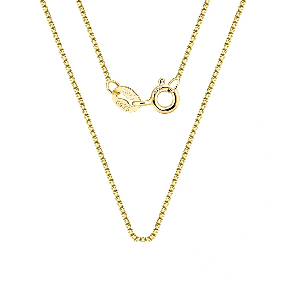 Coliere din argint - Colier din Argint Gold Box Chain