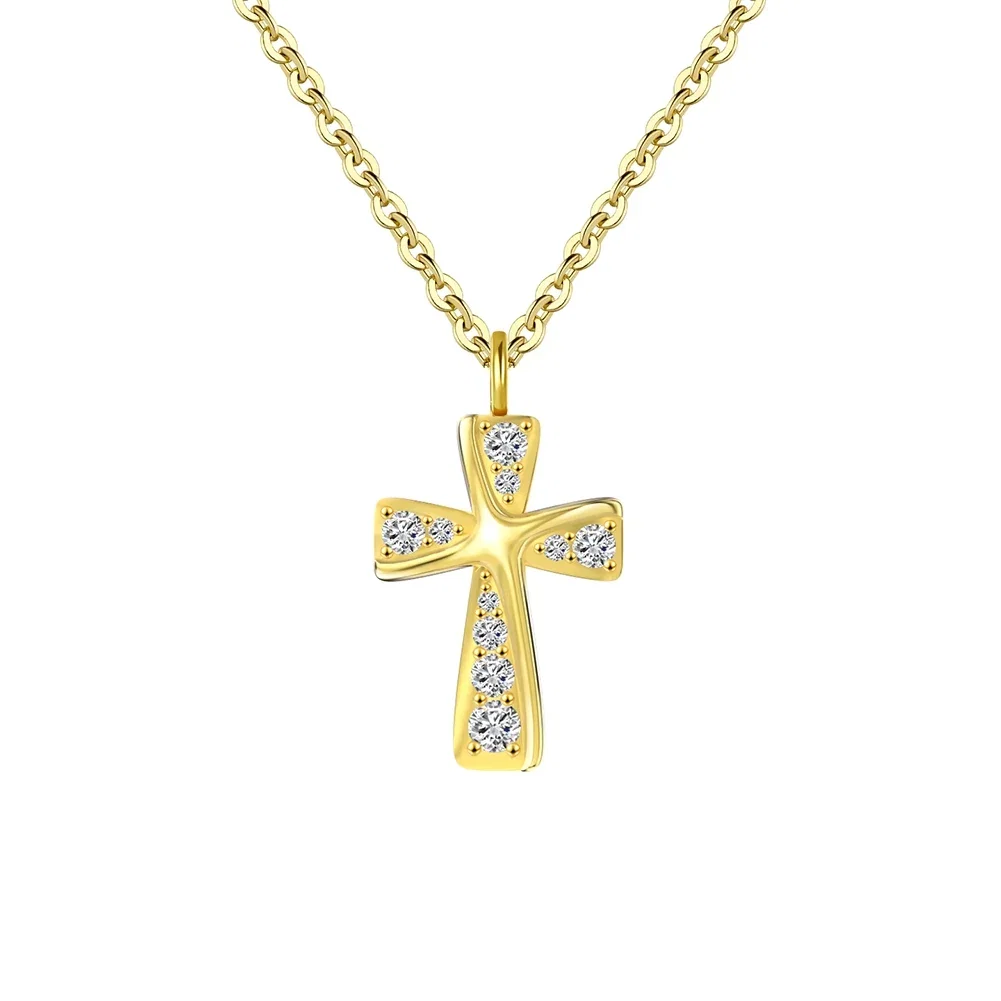 Coliere - Colier din Argint Gold Cross Pendant