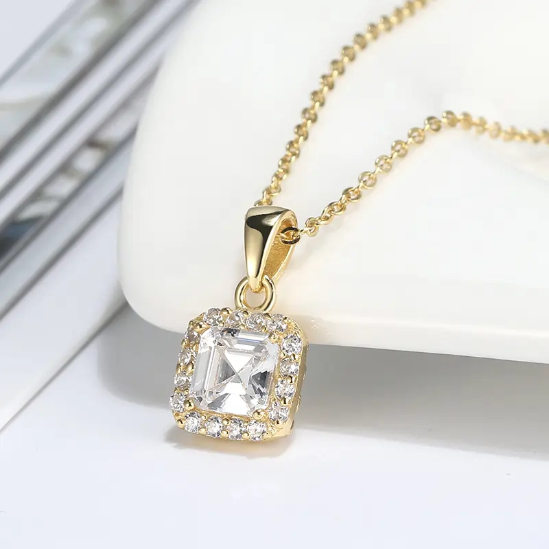 Colecții - Colier din Argint Golden Glamour Pendant