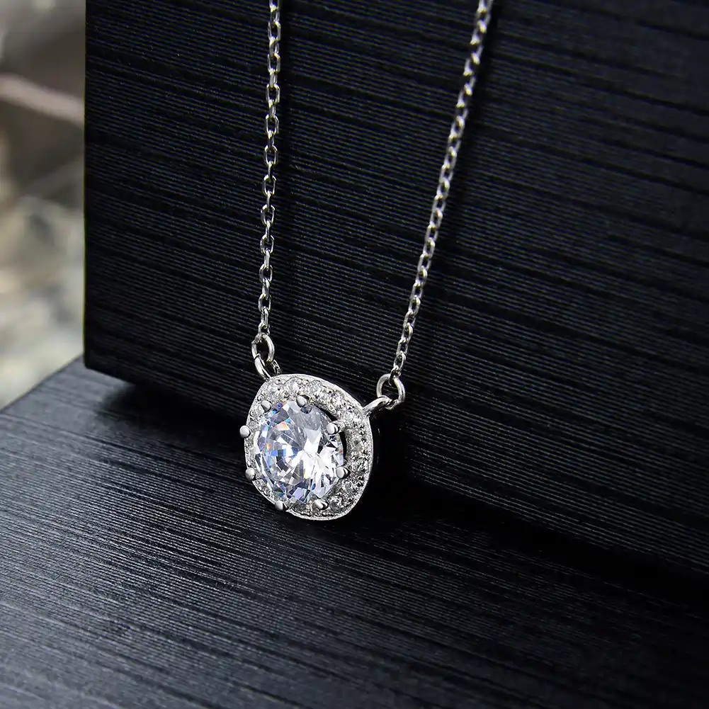Coliere - Colier din Argint Halo Pendant Silver