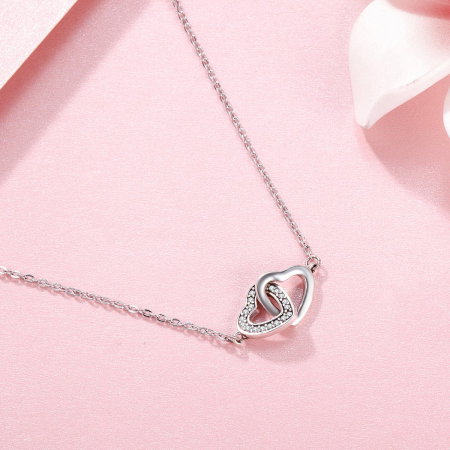 Coliere din argint - Colier din argint Heart Shine