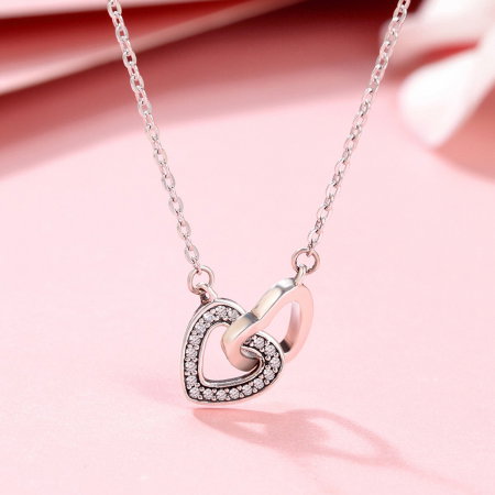Coliere din argint - Colier din argint Heart Shine