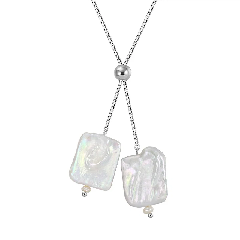 Coliere din argint - Colier din Argint Pearl Baroque Waterfalls Silver