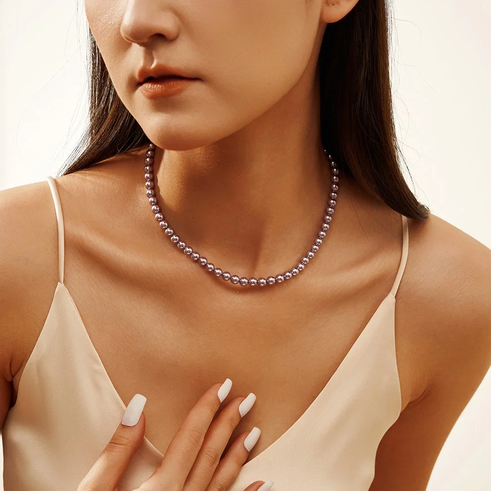 Coliere - Colier din Argint Purple Pearl Silver