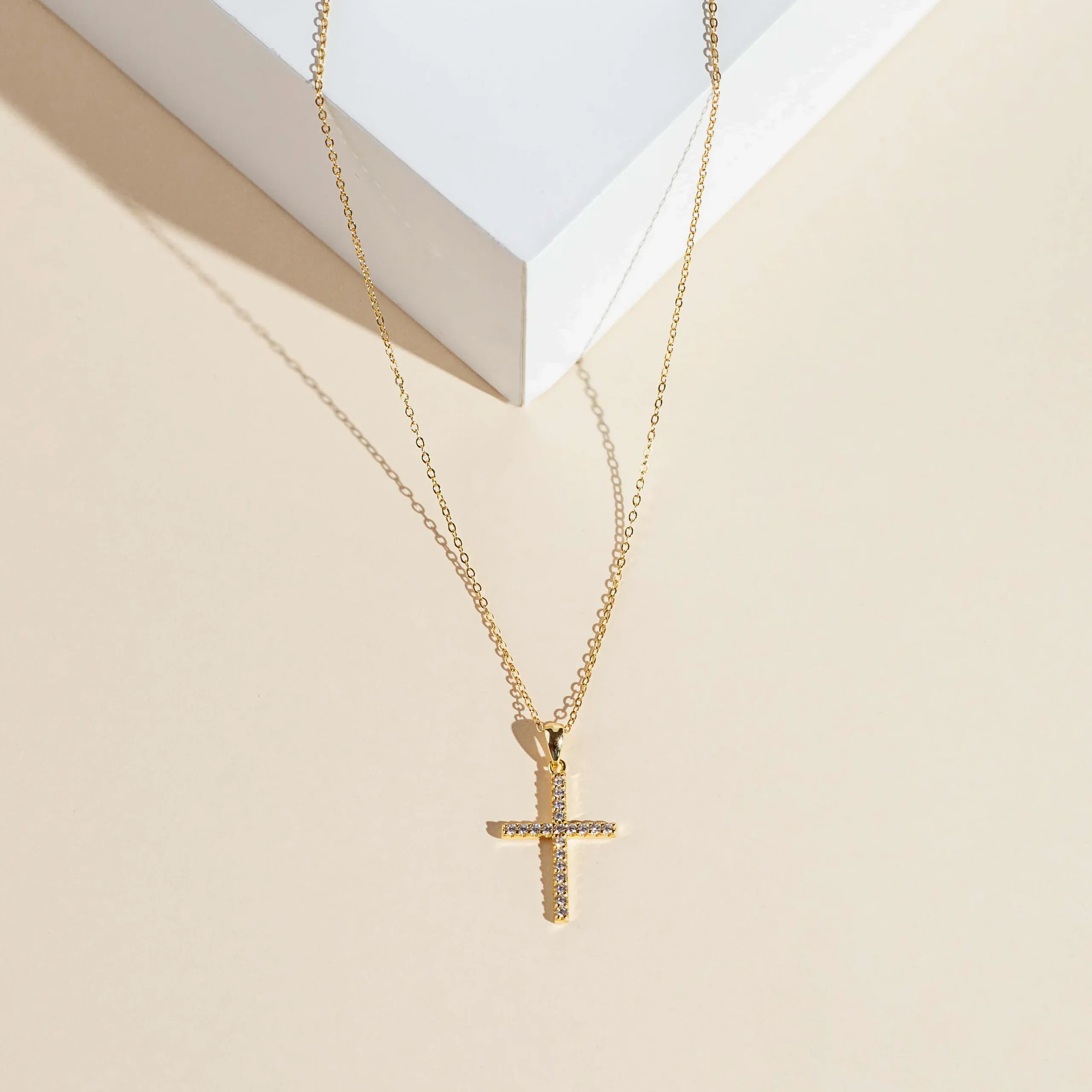 Coliere - Colier din Argint Rose Crystal Cross
