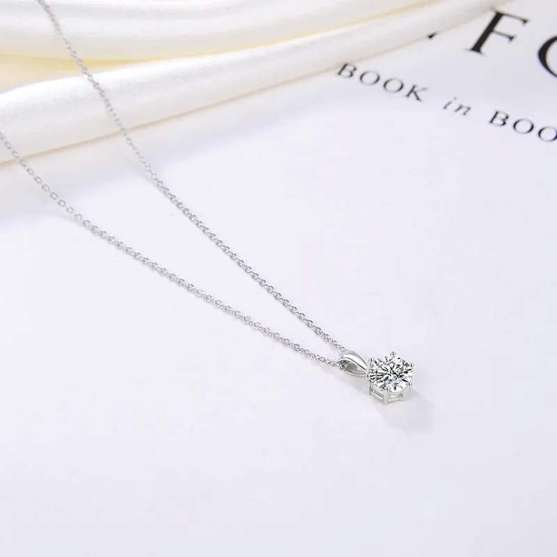 Colecții - Colier din Argint Round Solitaire Pendant