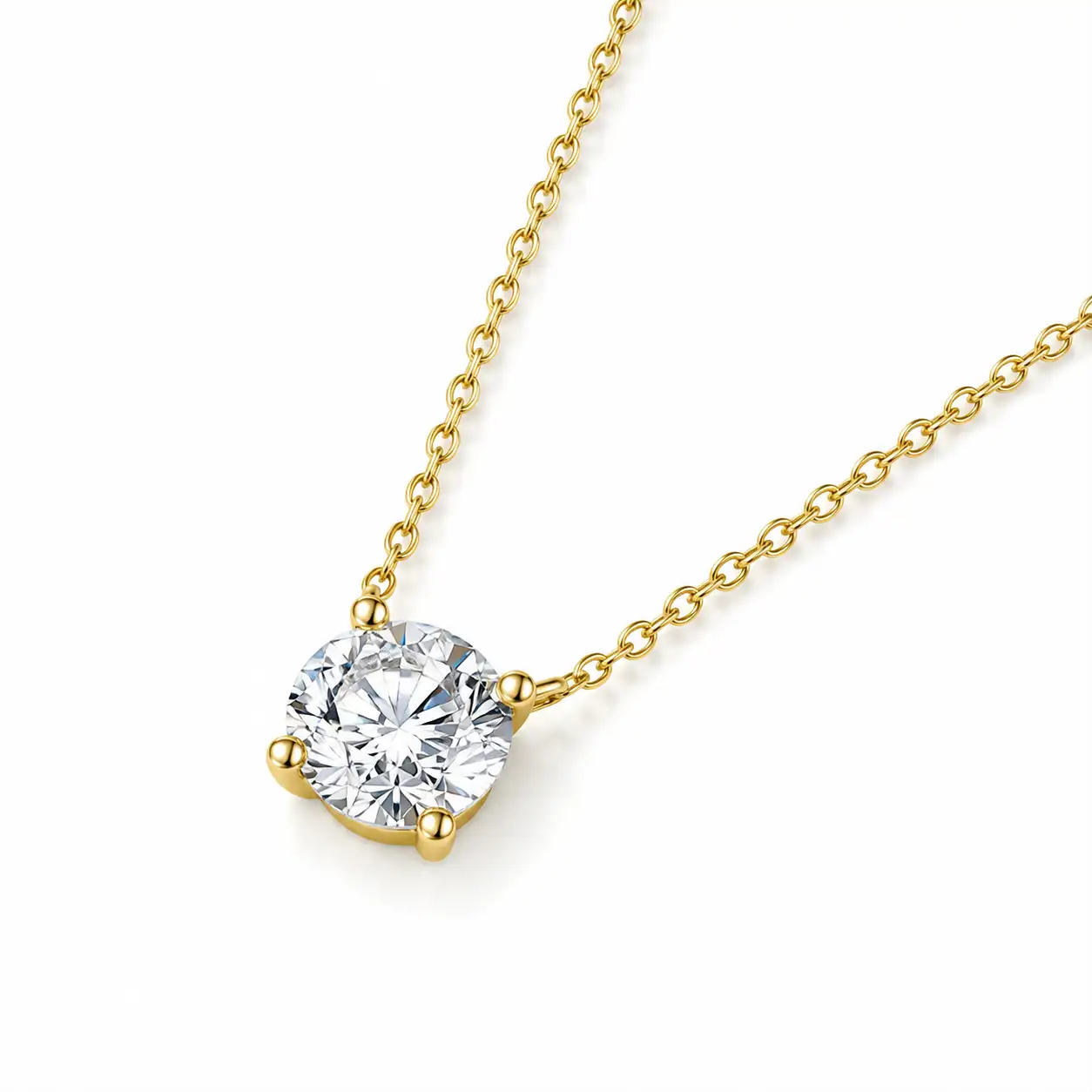 Colecții - Colier din Argint Solitaire Sterling Gold