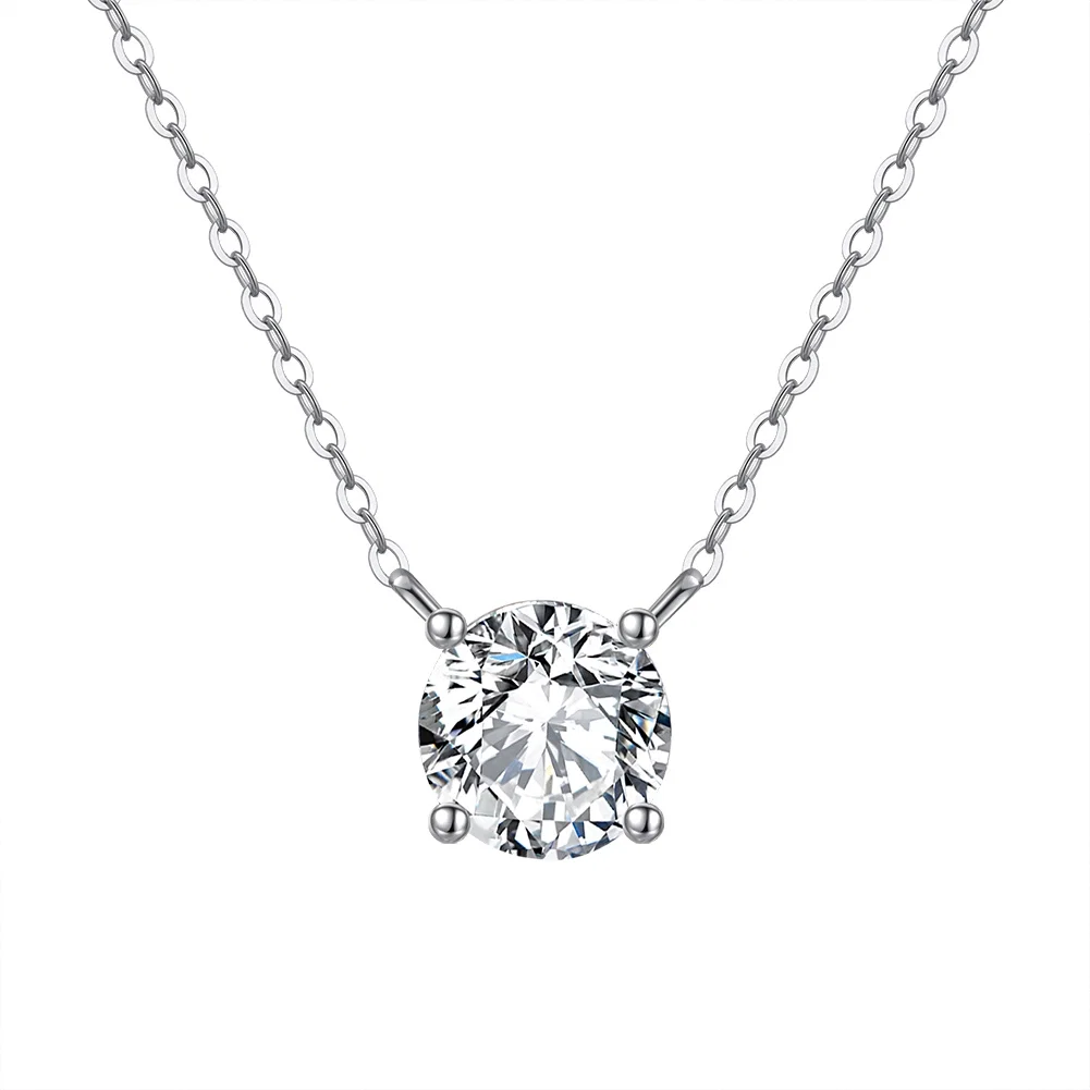 Coliere din argint - Colier din Argint Solitaire Sterling Silver