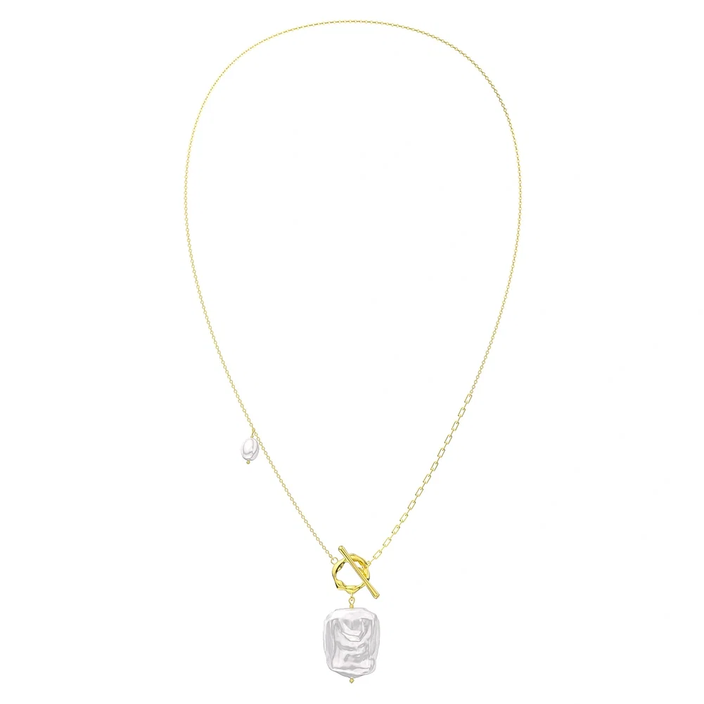 Colecții - Colier din Argint Toggle Gold Baroque