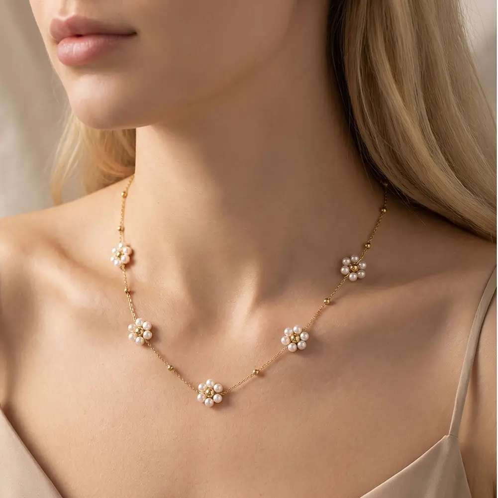 Coliere Statement - Colier Statement Bloom Auriu