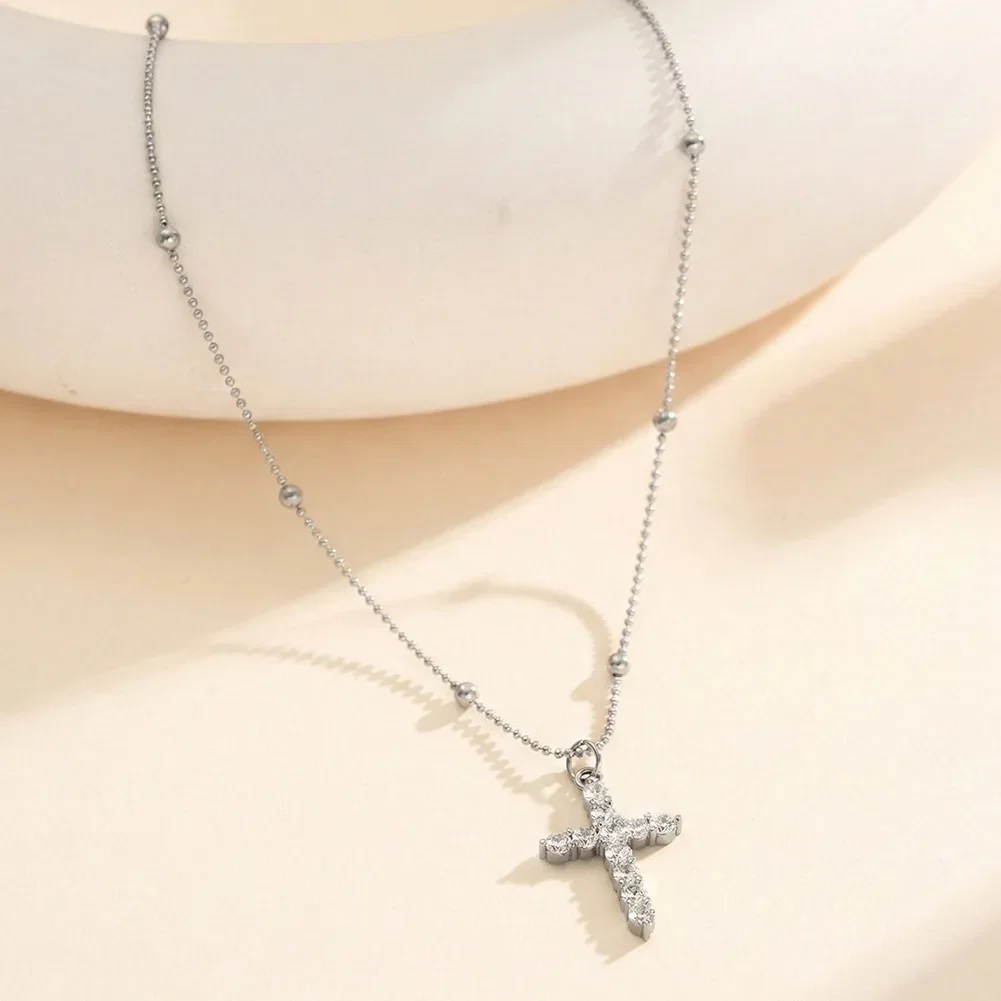 Coliere Statement - Colier Statement Cross Argintiu