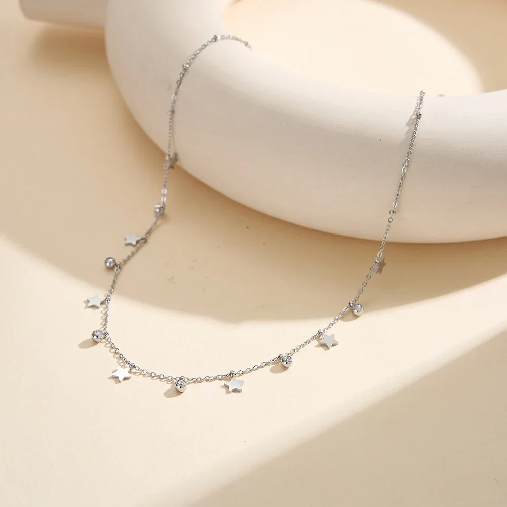 Coliere Statement - Colier Statement cu Cristale Zirconiu Starlight Argintiu