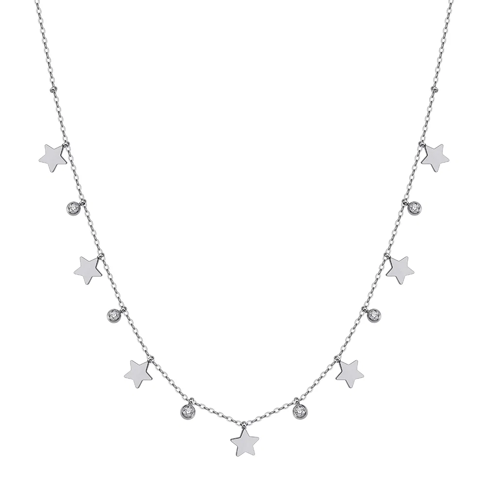 Coliere Statement - Colier Statement cu Cristale Zirconiu Starlight Argintiu