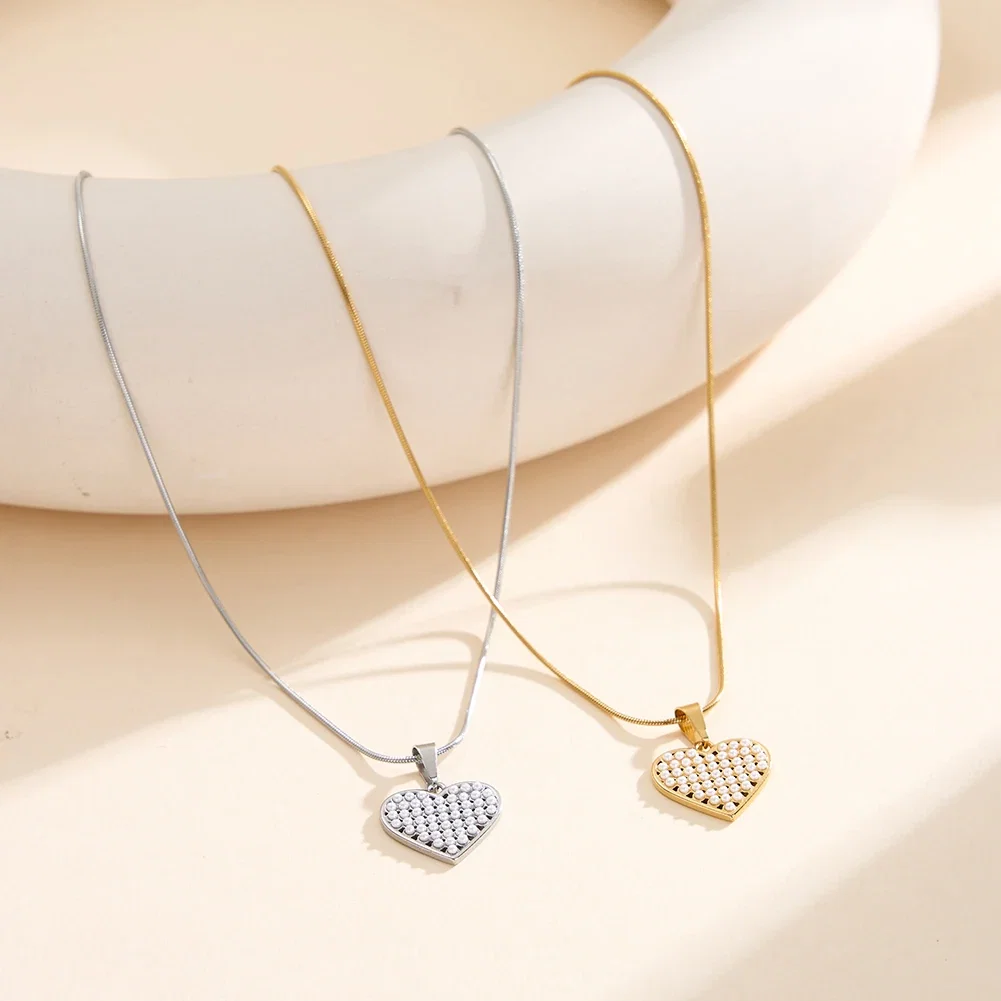 Coliere Statement - Colier Statement cu Perle Shell Amour Argintiu
