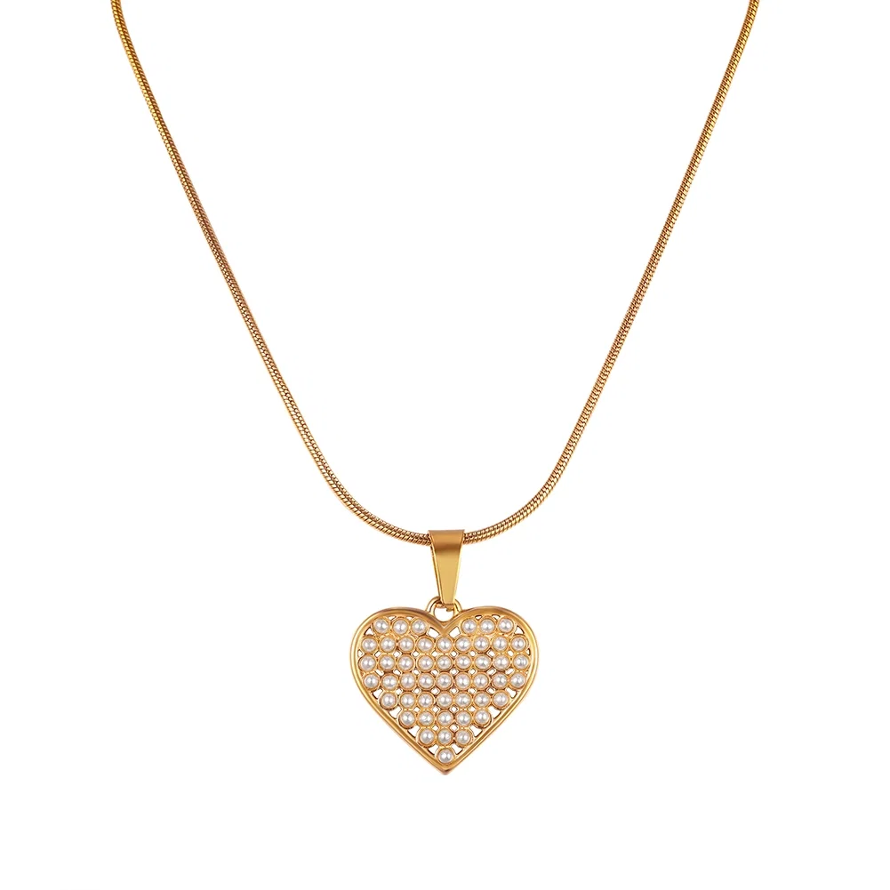 Coliere Statement - Colier Statement cu Perle Shell Amour Auriu