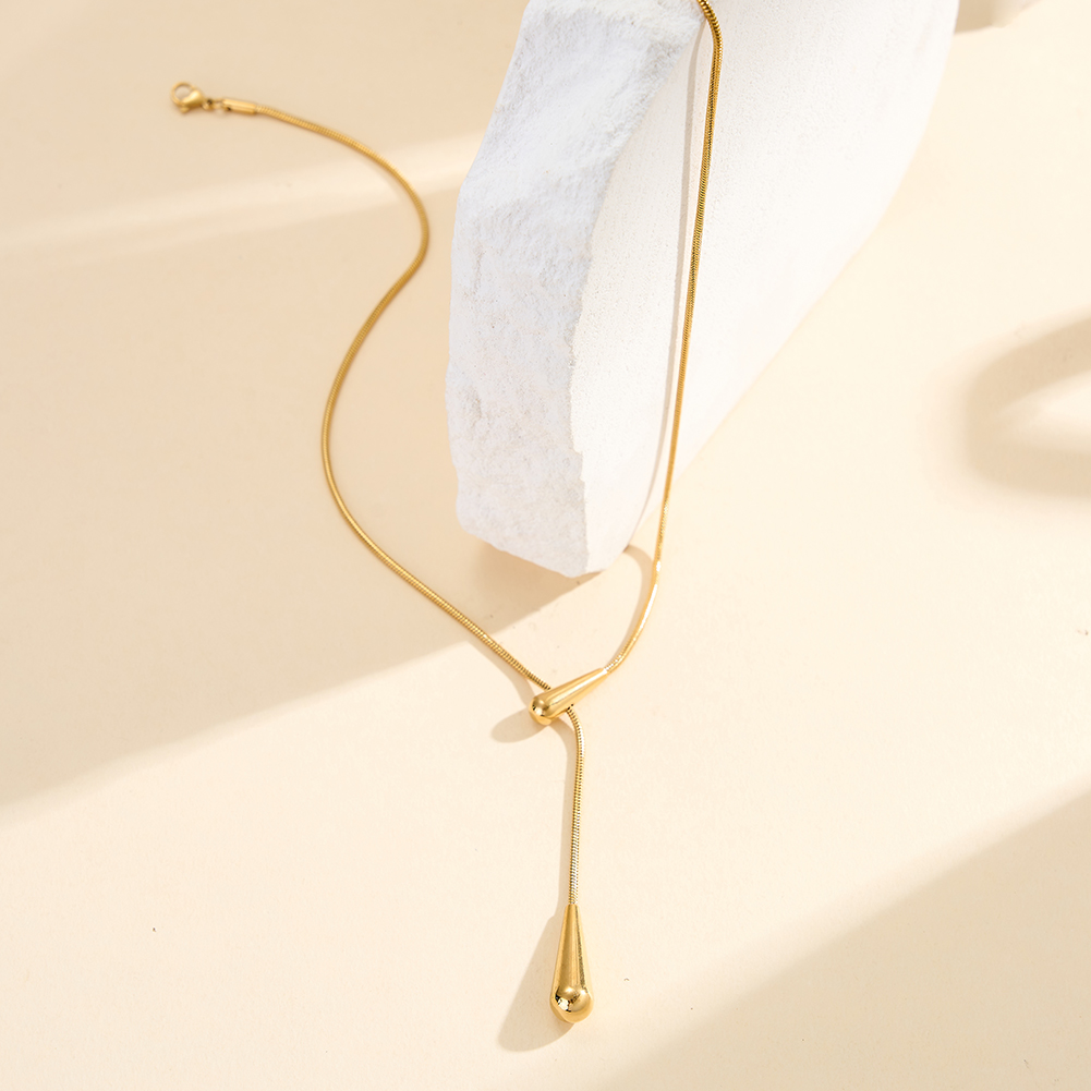 Coliere Statement - Colier Statement Drop Auriu