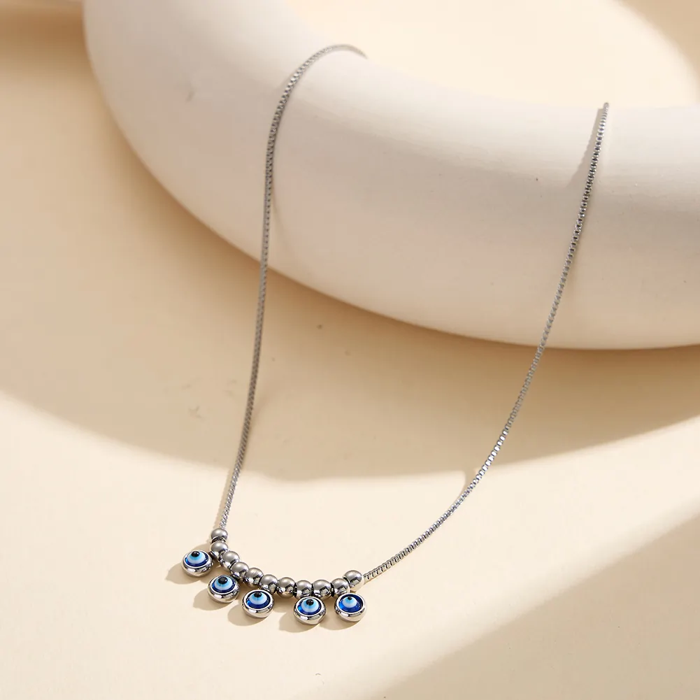 Coliere Statement - Colier Statement Evil Eye Argintiu