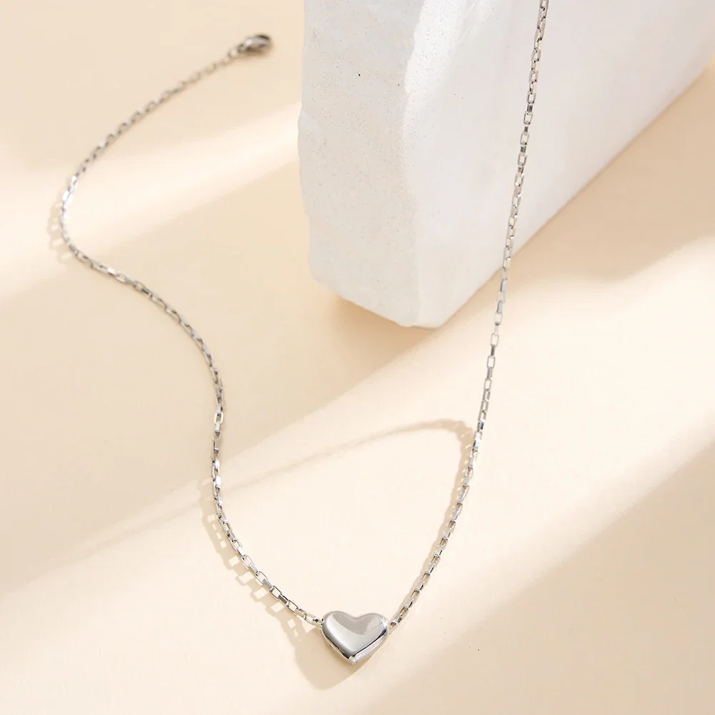 Coliere Statement - Colier Statement Heart Argintiu