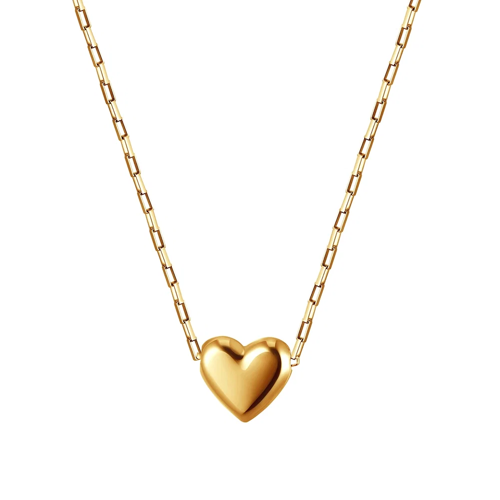 Coliere Statement - Colier Statement Heart Auriu