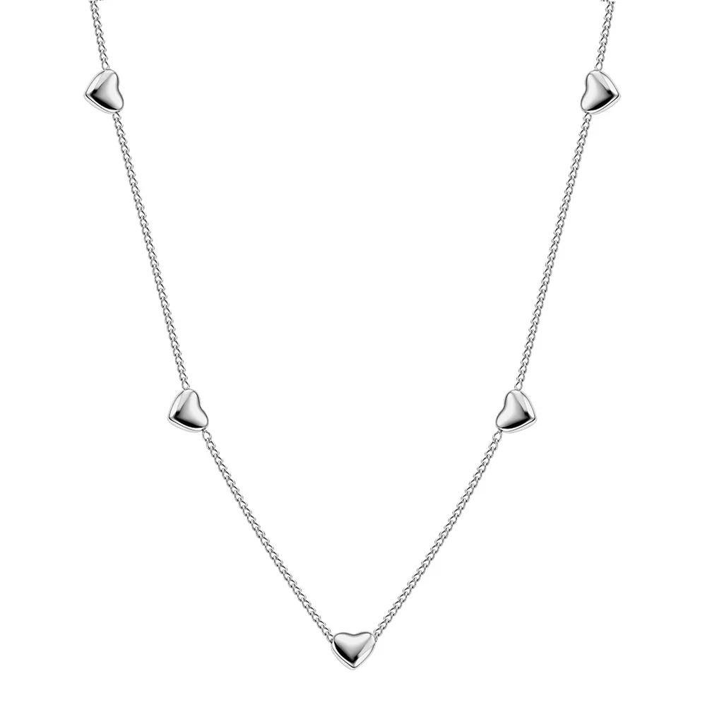 Coliere Statement - Colier Statement Heartline Argintiu