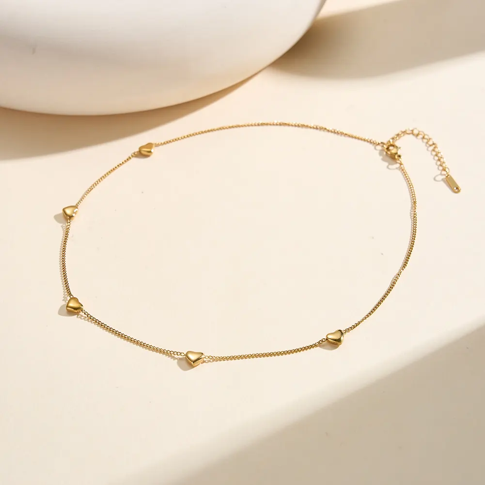 Coliere Statement - Colier Statement Heartline Auriu