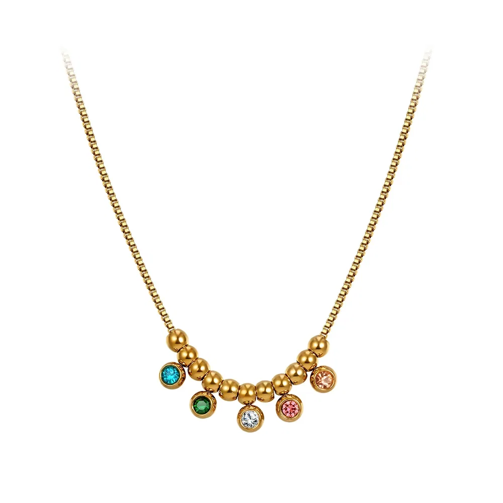 Coliere Statement - Colier Statement Rainbow Auriu