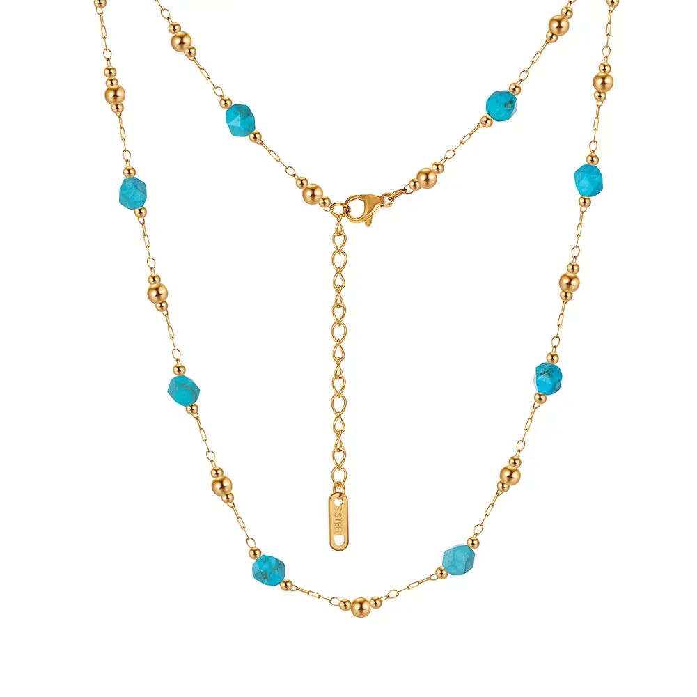 Coliere Statement - Colier Statement Turquoise Auriu
