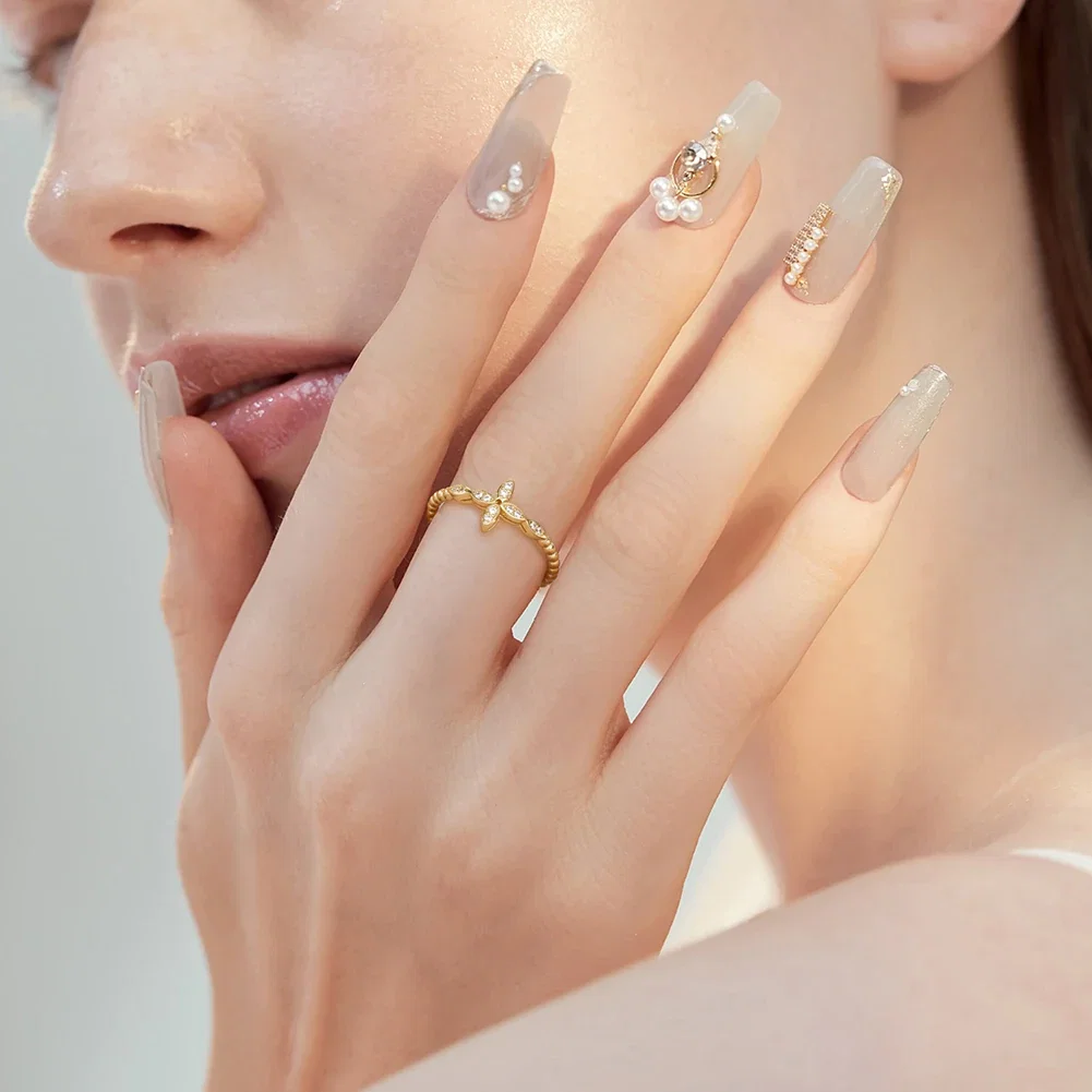 Inele - Inel din Argint Bloom Elegance Golden