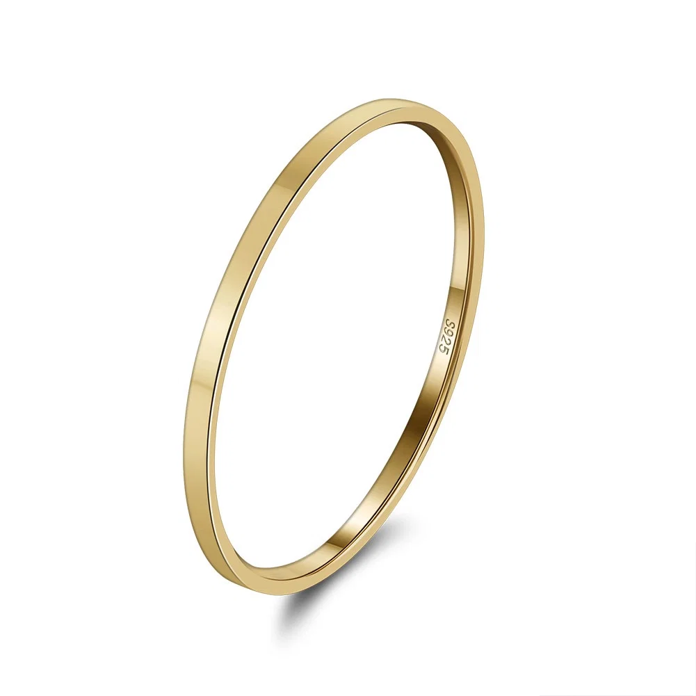 Inele din argint - Inel din Argint Classic Band Gold