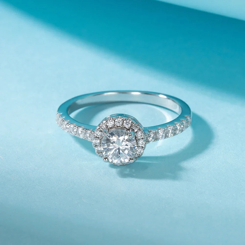 Inele din argint - Inel din Argint Elegant Halo Silver