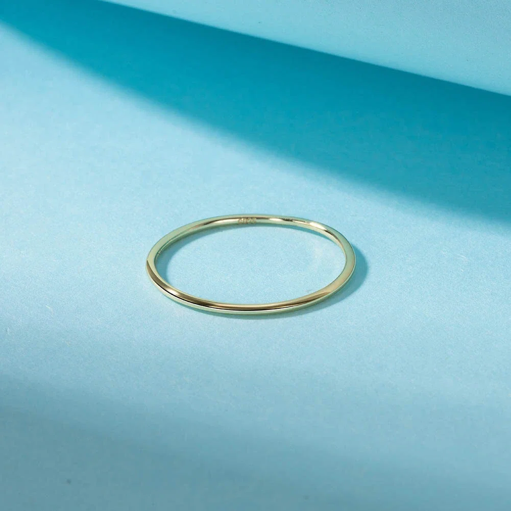 Inele - Inel din Argint Simplicity Band Golden